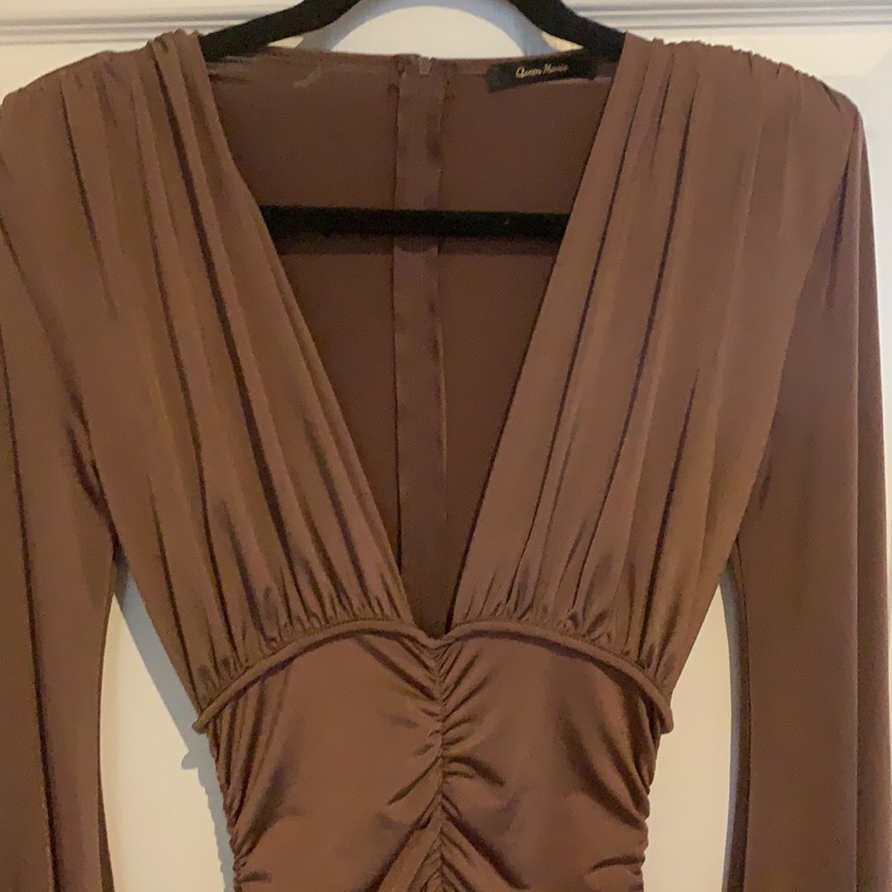 Fashion Nova “High on you” mocha jumpsuit - Picture 6 of 7